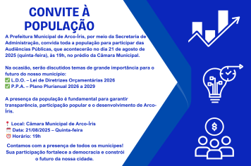 CONVITE À POPULAÇÃO