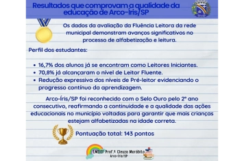 Educação que gera resultados em Arco-Íris/SP
