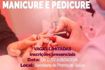 CURSO DE MANICURE E PEDICURE 