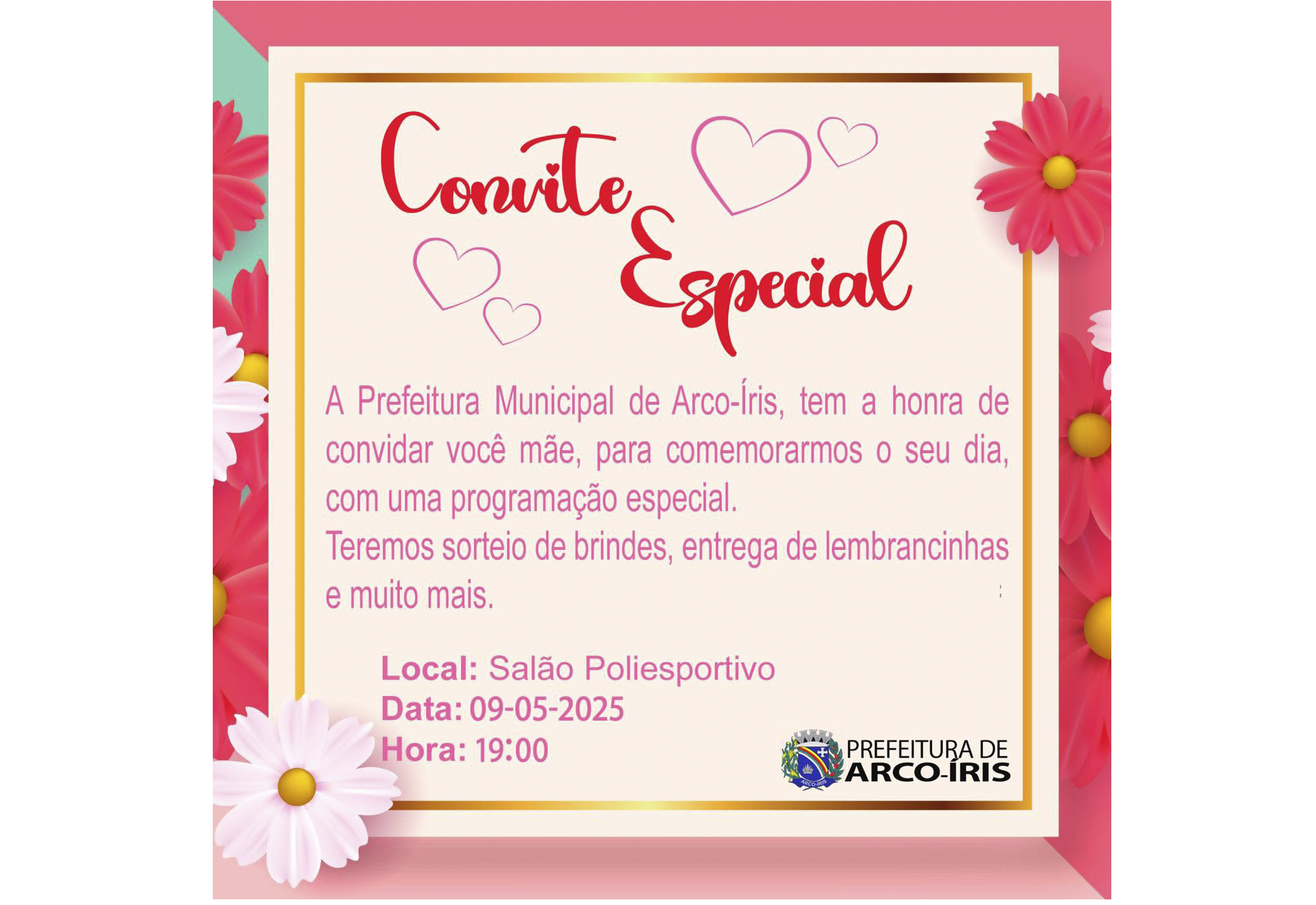 Convite Especial – Celebração do Dia das Mães