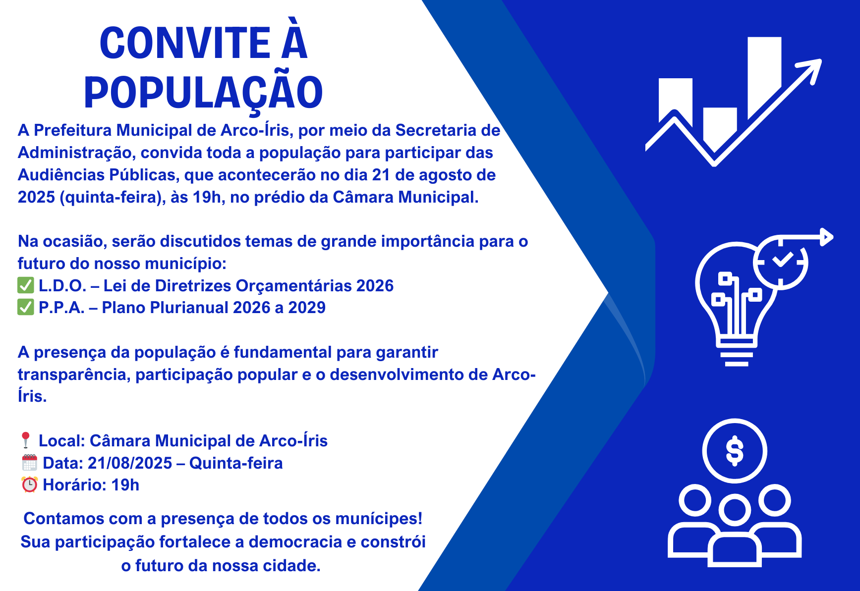 CONVITE À POPULAÇÃO
